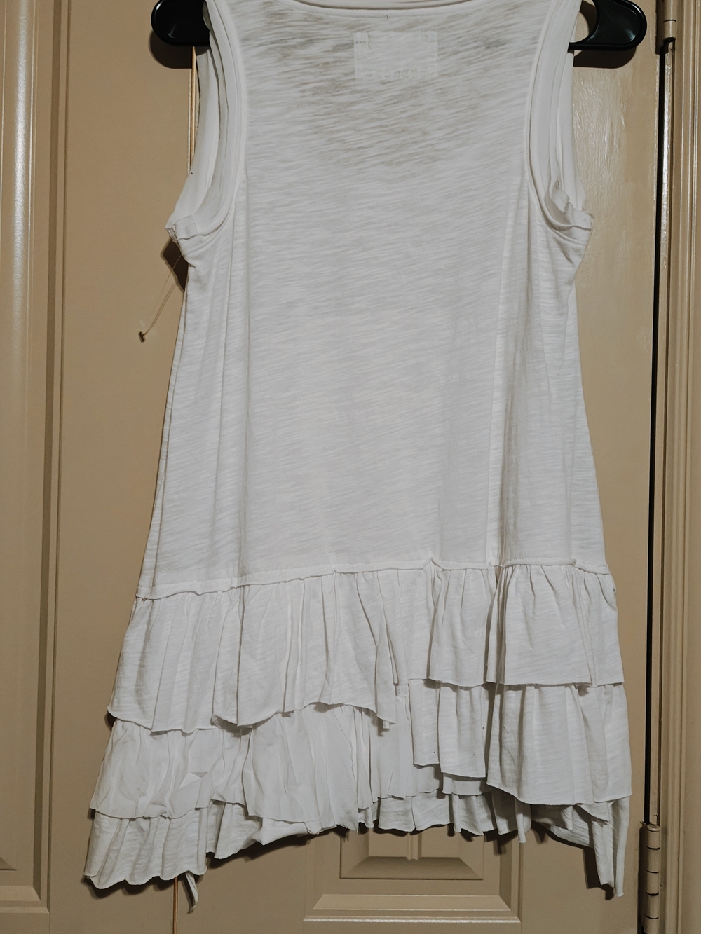 NWOT cha cha venti white tank ruffle bohemian Piratecore Western Sz M - Picture 3 of 7